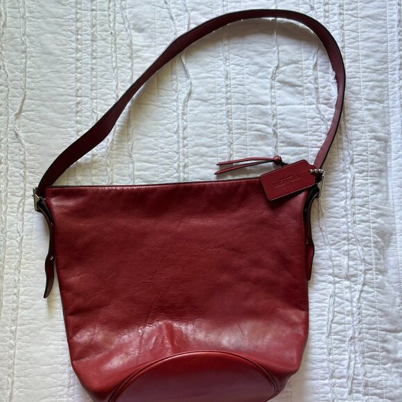 Coach Leather Shoulder Hobo Bag - Picture 1 of 7